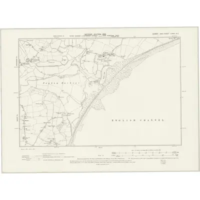 1896 Map of Sussex LXXIII.SE, 1899 Print