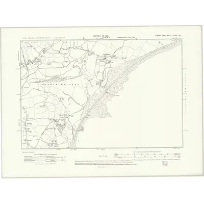1909 Map of Sussex LXXIII.SE, 1912 Print