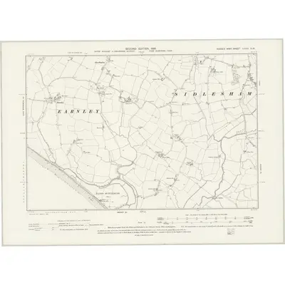 1896 Map of Sussex LXXIII.SW, 1899 Print