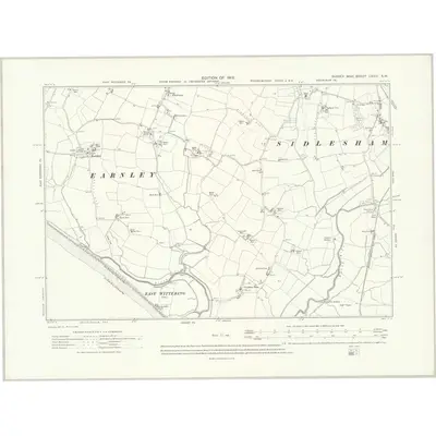 1909 Map of Sussex LXXIII.SW, 1912 Print