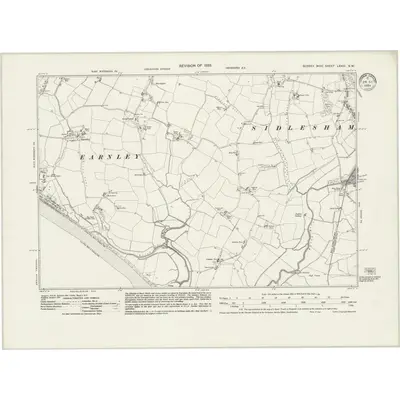 1933 Map of Sussex LXXIII.SW, 1934 Print