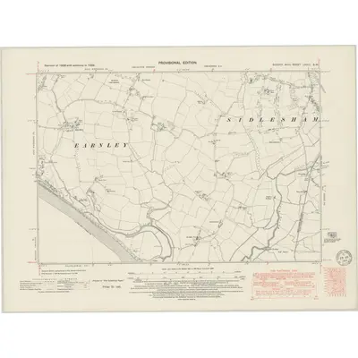 1938 Map of Sussex LXXIII.SW, 1949 Print