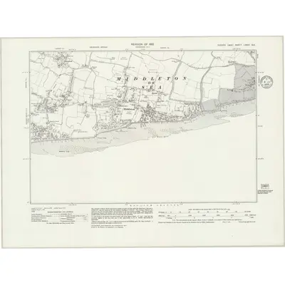 1932 Map of Sussex LXXIV.NE, 1935 Print