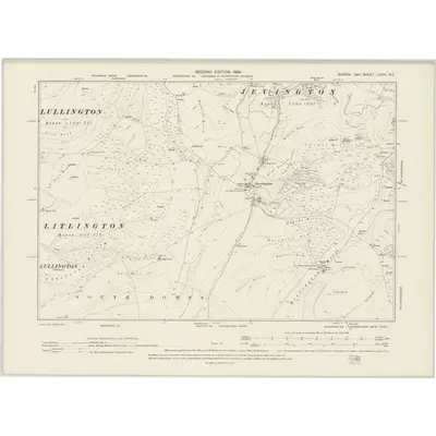 1898 Map of Sussex LXXIX.NE, 1899 Print
