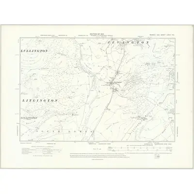 1908 Map of Sussex LXXIX.NE, 1910 Print