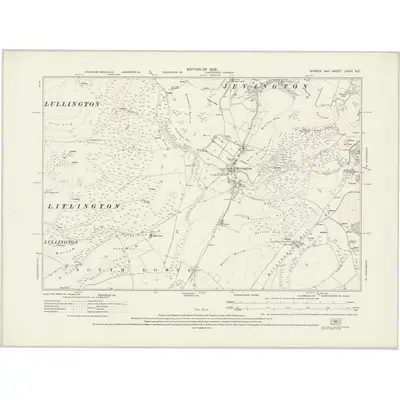 1925 Map of Sussex LXXIX.NE, 1926 Print