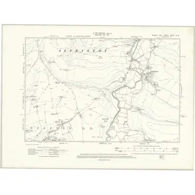 1908 Map of Sussex LXXIX.NW, 1911 Print