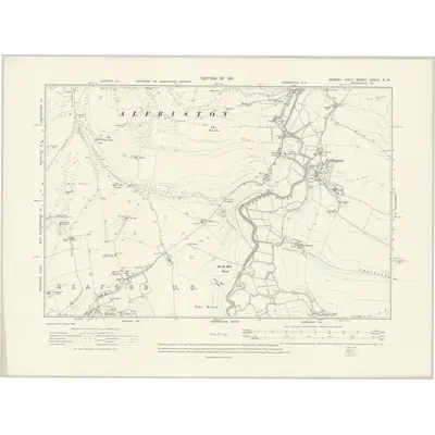 1908 Map of Sussex LXXIX.NW, 1911 Print