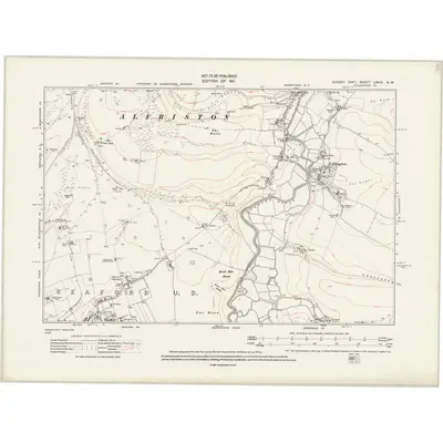 1908 Map of Sussex LXXIX.NW, 1941 Print