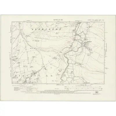 1925 Map of Sussex LXXIX.NW, 1928 Print