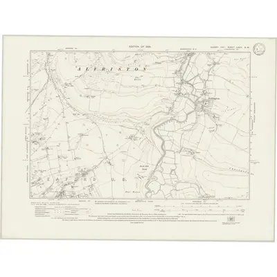 1925 Map of Sussex LXXIX.NW, 1933 Print