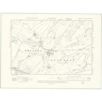 1908 Map of Sussex LXXIX.SE, 1910 Print