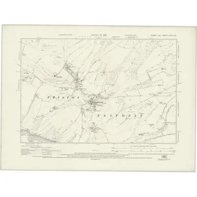 1925 Map of Sussex LXXIX.SE, 1926 Print