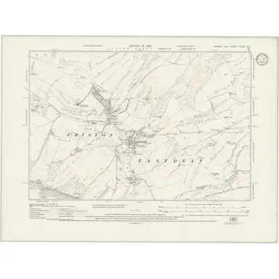 1925 Map of Sussex LXXIX.SE, 1933 Print