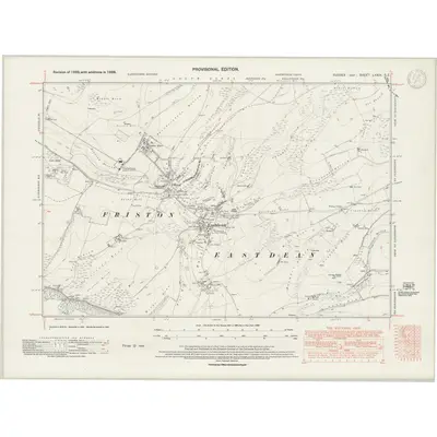1938 Map of Sussex LXXIX.SE, 1947 Print