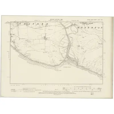 1898 Map of Sussex LXXIX.SW, 1899 Print
