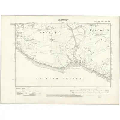1908 Map of Sussex LXXIX.SW, 1911 Print