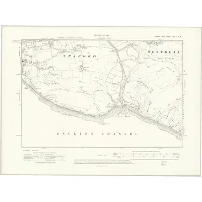 1908 Map of Sussex LXXIX.SW, 1911 Print