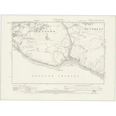 1925 Map of Sussex LXXIX.SW, 1929 Print
