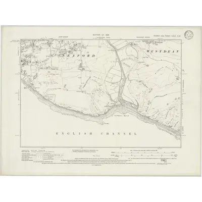 1925 Map of Sussex LXXIX.SW, 1933 Print