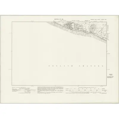 1929 Map of Sussex LXXVII.NE, 1931 Print