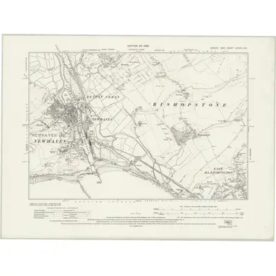 1925 Map of Sussex LXXVIII.NE, 1929 Print