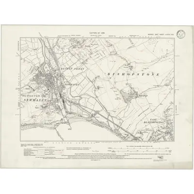 1925 Map of Sussex LXXVIII.NE, 1933 Print