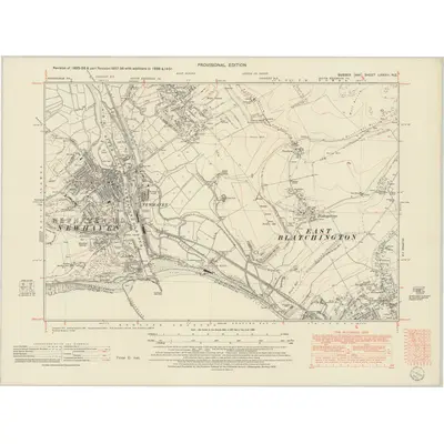 1951 Map of Sussex LXXVIII.NE, 1952 Print