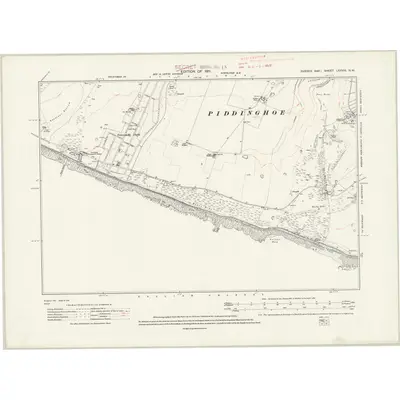 1908 Map of Sussex LXXVIII.NW, 1941 Print