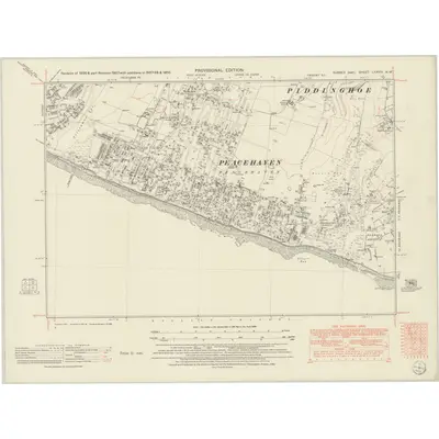 1950 Map of Sussex LXXVIII.NW, 1952 Print