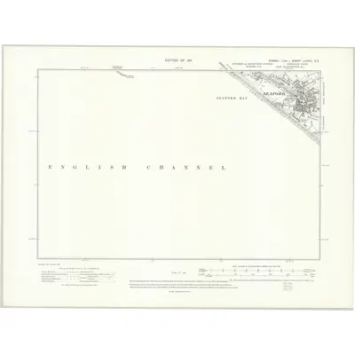 1908 Map of Sussex LXXVIII.SE, 1911 Print