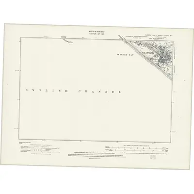 1908 Map of Sussex LXXVIII.SE, 1941 Print