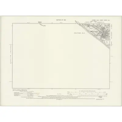 1925 Map of Sussex LXXVIII.SE, 1928 Print