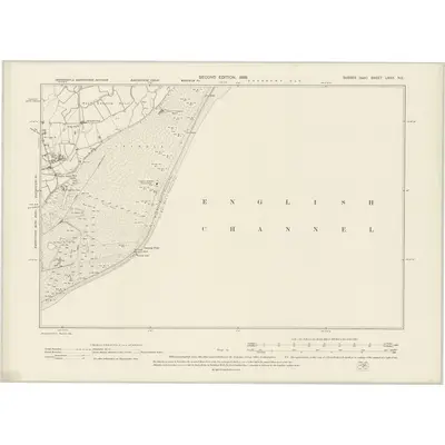 1898 Map of Sussex LXXX.NE, 1899 Print