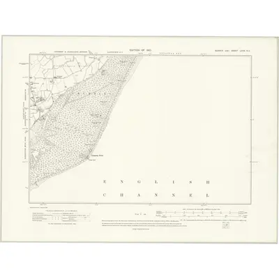 1908 Map of Sussex LXXX.NE, 1910 Print