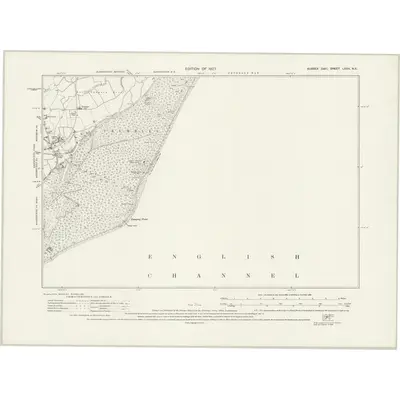 1925 Map of Sussex LXXX.NE, 1927 Print