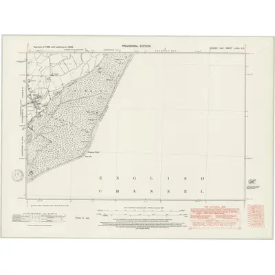 1938 Map of Sussex LXXX.NE, 1947 Print