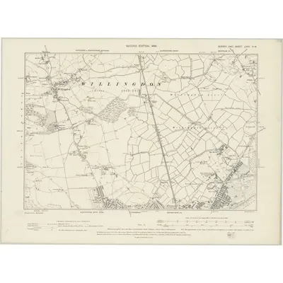 1898 Map of Sussex LXXX.NW, 1899 Print