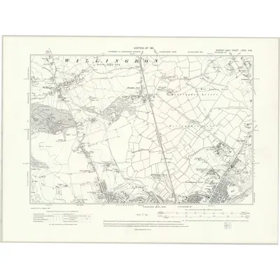 1908 Map of Sussex LXXX.NW, 1911 Print