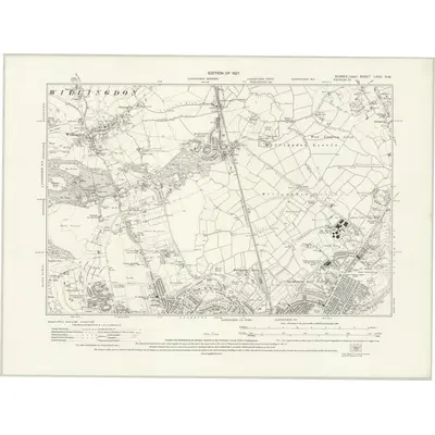 1925 Map of Sussex LXXX.NW, 1927 Print