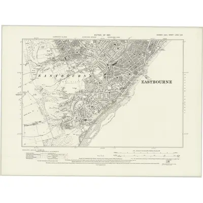 1925 Map of Sussex LXXX.SW, 1927 Print