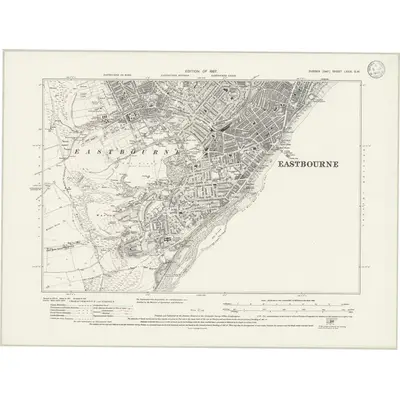 1925 Map of Sussex LXXX.SW, 1933 Print