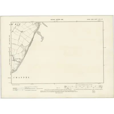 1896 Map of Sussex LXXXI.NE, 1899 Print