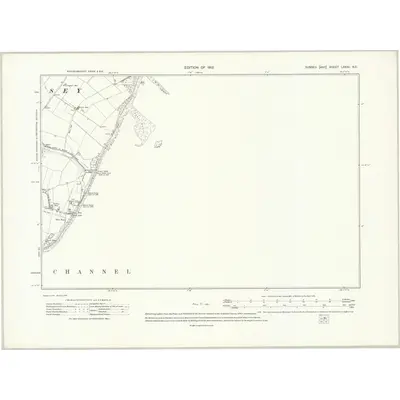 1909 Map of Sussex LXXXI.NE, 1912 Print