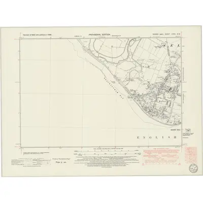 1938 Map of Sussex LXXXI.NW, 1949 Print