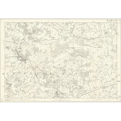 1873 Map of Sussex V, 1878 Print