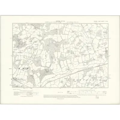 1908 Map of Sussex V.SE, 1911 Print