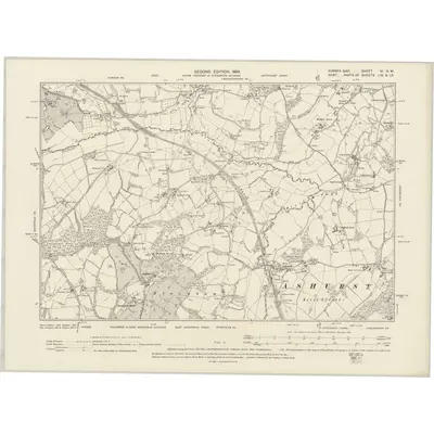 1897 Map of Sussex VI.NW, 1899 Print