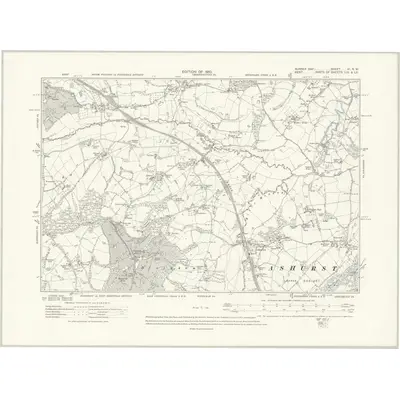 1908 Map of Sussex VI.NW, 1910 Print