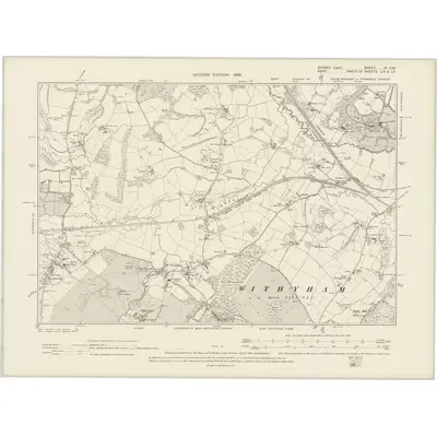 1897 Map of Sussex VI.SW, 1899 Print